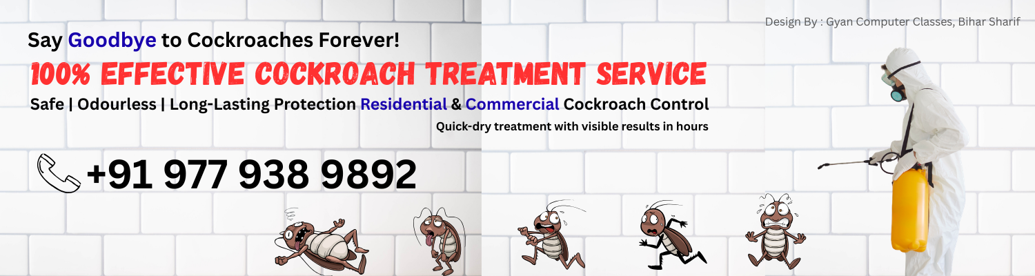 Cockroach control service in Gaya Bihar by Gaya Pest Control – 100 percent effective cockroach treatment